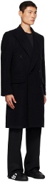 Dolce & Gabbana Black Double-Breasted Coat