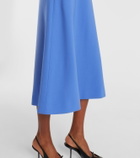 Carolina Herrera Belted wool-blend midi dress