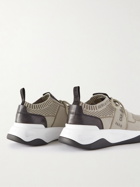 Berluti - Shadow Leather-Trimmed Mesh Sneakers - Neutrals