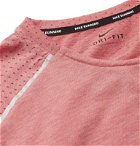 Nike Running - Breathe Rise 365 Perforated Mélange Dri-FIT T-Shirt - Pink