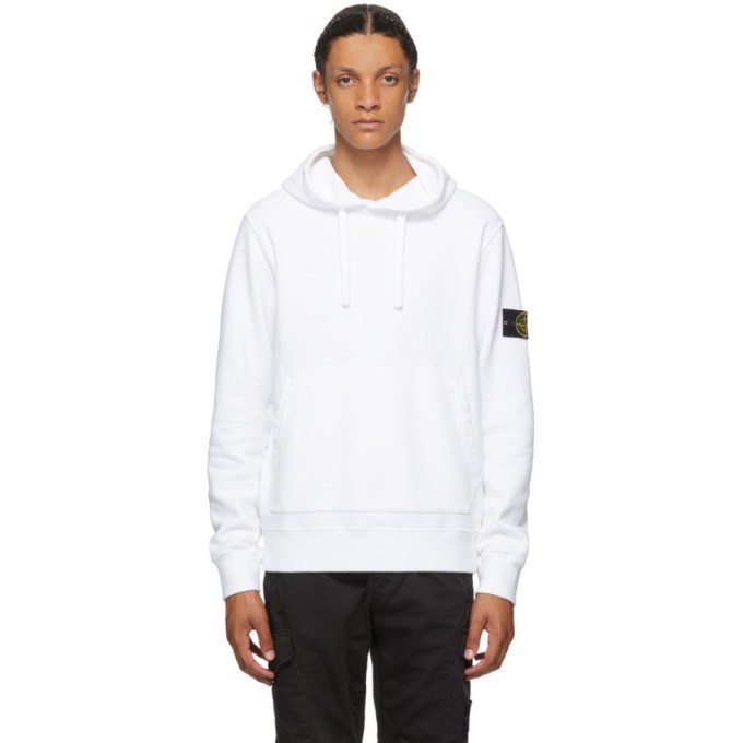 Photo: Stone Island White Cotton Hoodie