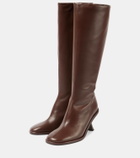 Souliers Martinez Riana leather knee-high boots