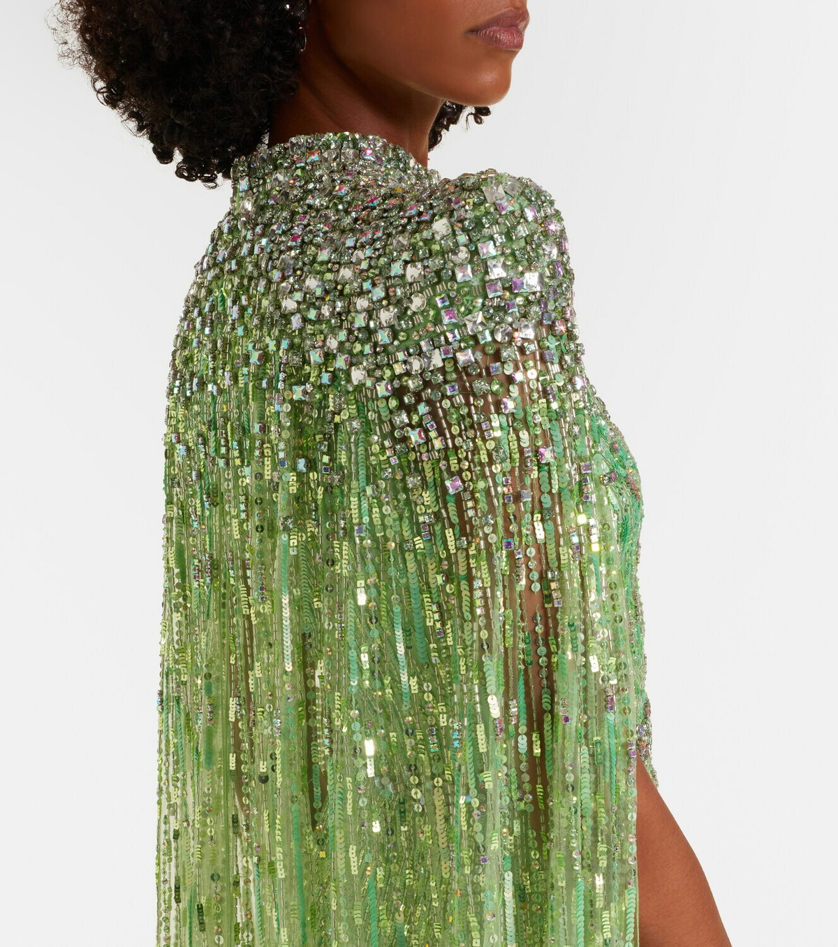 Jenny Packham Opera embellished caped gown