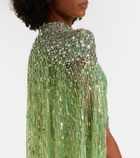Jenny Packham Opera embellished caped gown