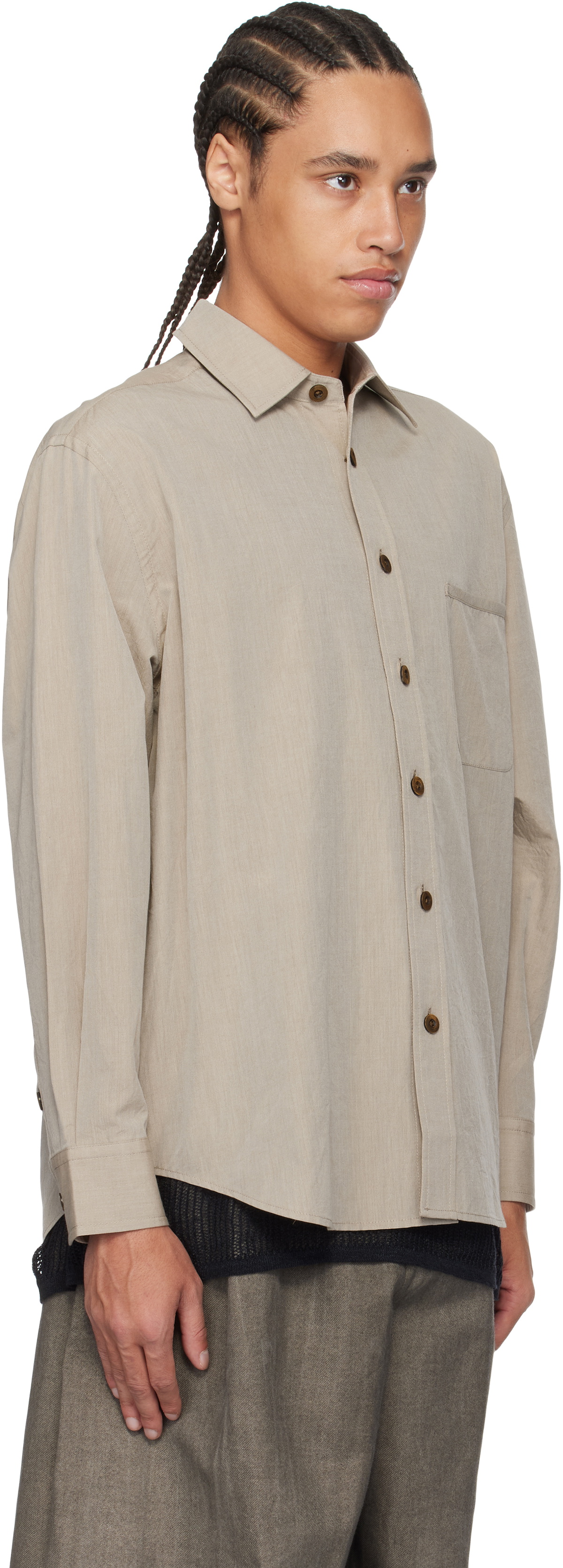 Aviva Jifei Xue Beige Easy Shirt