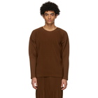 Homme Plisse Issey Miyake Brown Monthly Colors October Long Sleeve T-Shirt