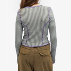 Brain Dead Women's Mariel Sport Knit Long Sleeve Top in Rain