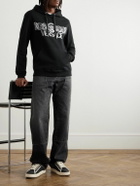 Versace - Logo-Print Cotton-Jersey Hoodie - Black