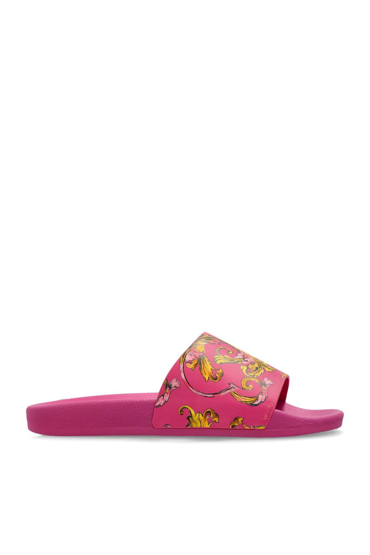 Versace Jeans Couture White Logo Slides Versace