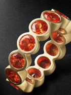 42 Suns - Small 14-Karat Gold Laboratory-Grown Sapphire Eternity Ring - Yellow