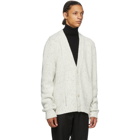 Maison Margiela White Distressed Hem Cardigan