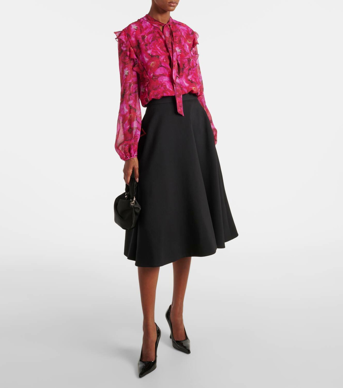 Giambattista Valli Floral silk georgette blouse