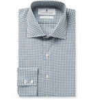 Turnbull & Asser - Slim-Fit Cutaway-Collar Gingham Cotton-Poplin Shirt - Blue