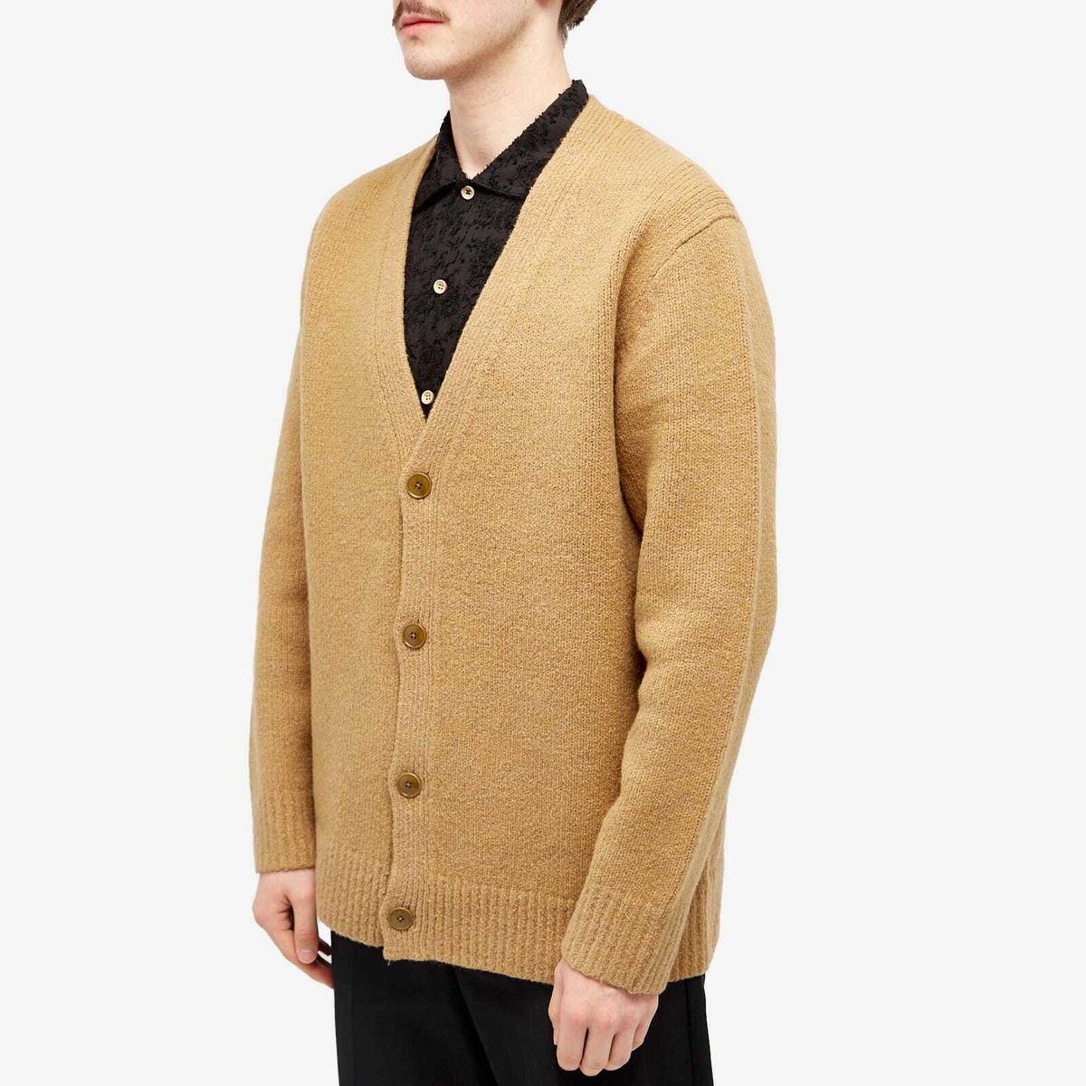 トップス 2022AW Acne Studios Wool Cardigan Camel Acne Studios Men's Korval New Cardigan in Camel Brown Acne Studios