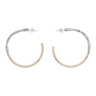 1064 Studio Silver and Orange Shape Of Water 12E Earrings