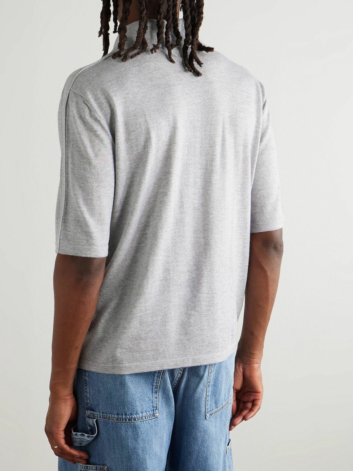 Bottega Veneta - Wool Polo Shirt - Gray