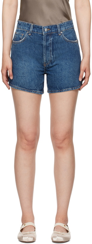 Photo: ANINE BING Indigo Dalton Denim Shorts