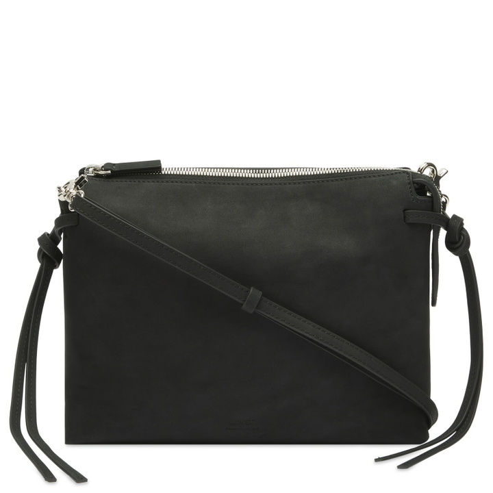 Photo: DUNST Women's 2 Way Suede Cross Body Bag in Black 