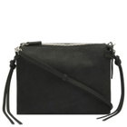 DUNST Women's 2 Way Suede Cross Body Bag in Black 