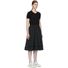 Moncler Black Drawstring A-Line Dress