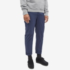 Beams Plus Men's Ankle Cut COOLMAX® Seersucker Trouser in Navy Solid