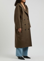 Rohe Layered Scarf-effect Wool Coat Taupe