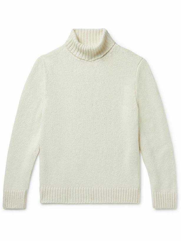Photo: Inis Meáin - Merino Wool and Cashmere-Blend Rollneck Sweater - Neutrals