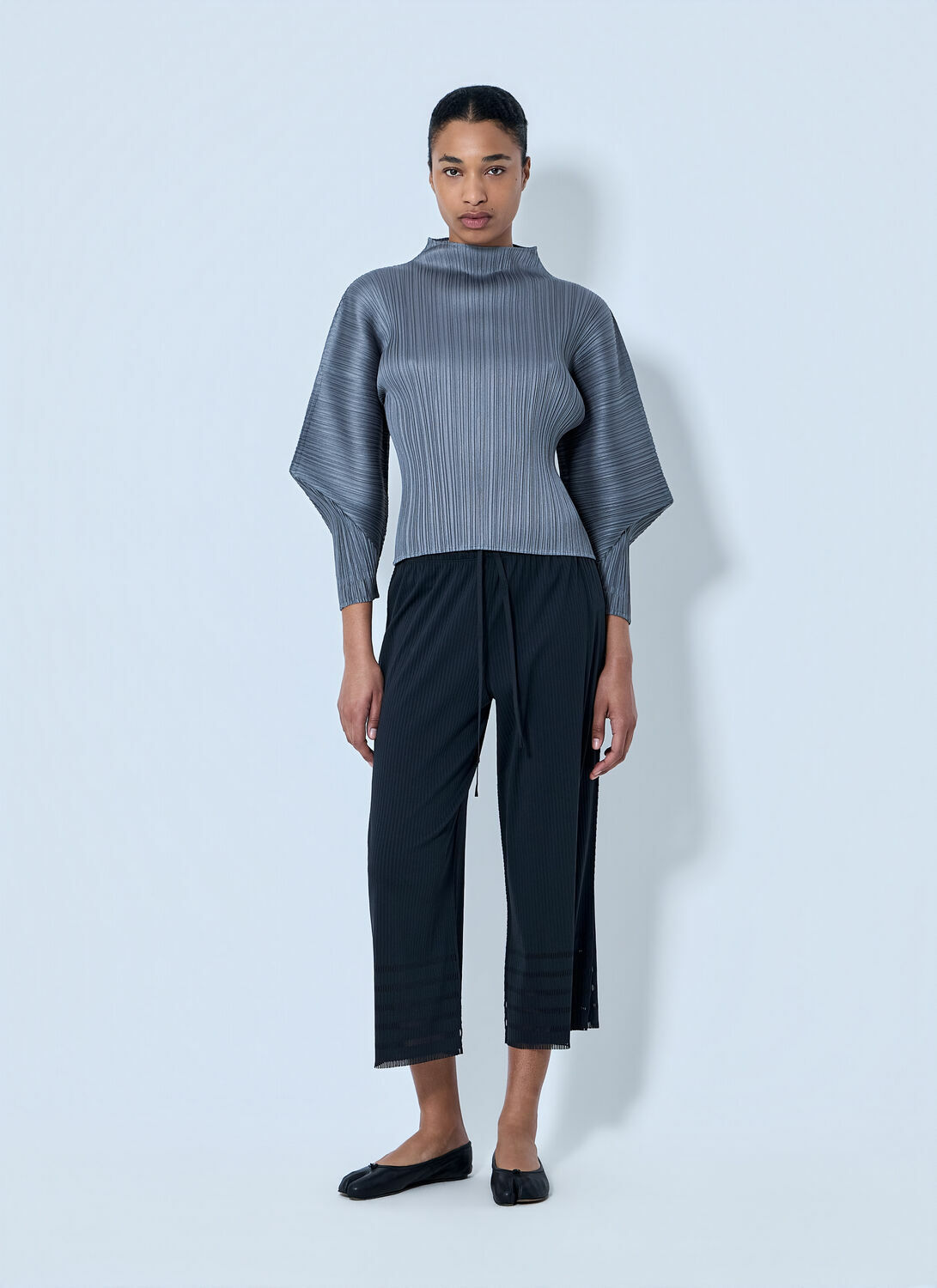 Pleats Please Issey Miyake Pleated High-Neck Top