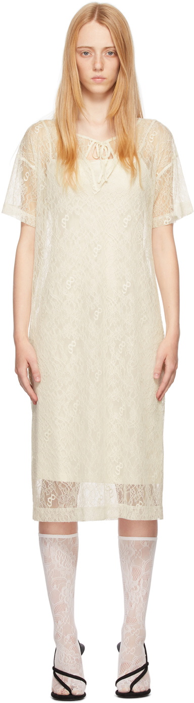 saks white lace dress Rabanne Lace Maxi Dress