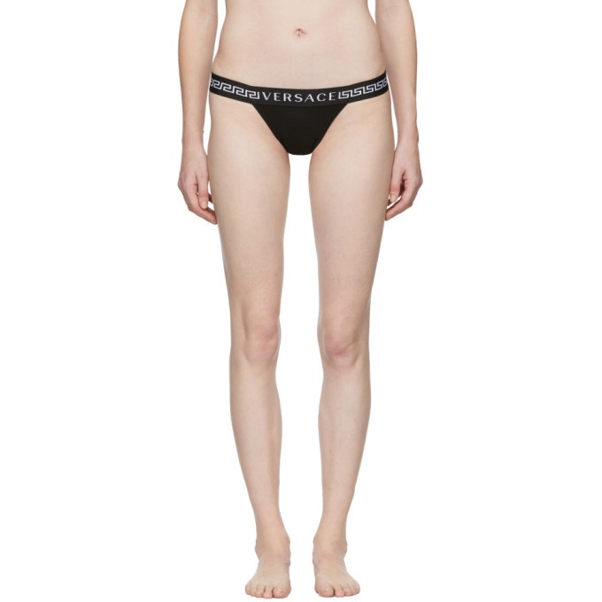 Photo: Versace Underwear Black Logo Thong