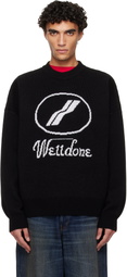 We11done Black Logo JQD Sweater