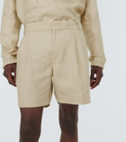 Loro Piana Honiara linen canvas Bermuda shorts