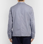 A.P.C. - Striped Cotton-Twill Shirt Jacket - Blue