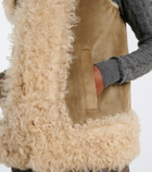 Etro Shearling-lined embroidered vest