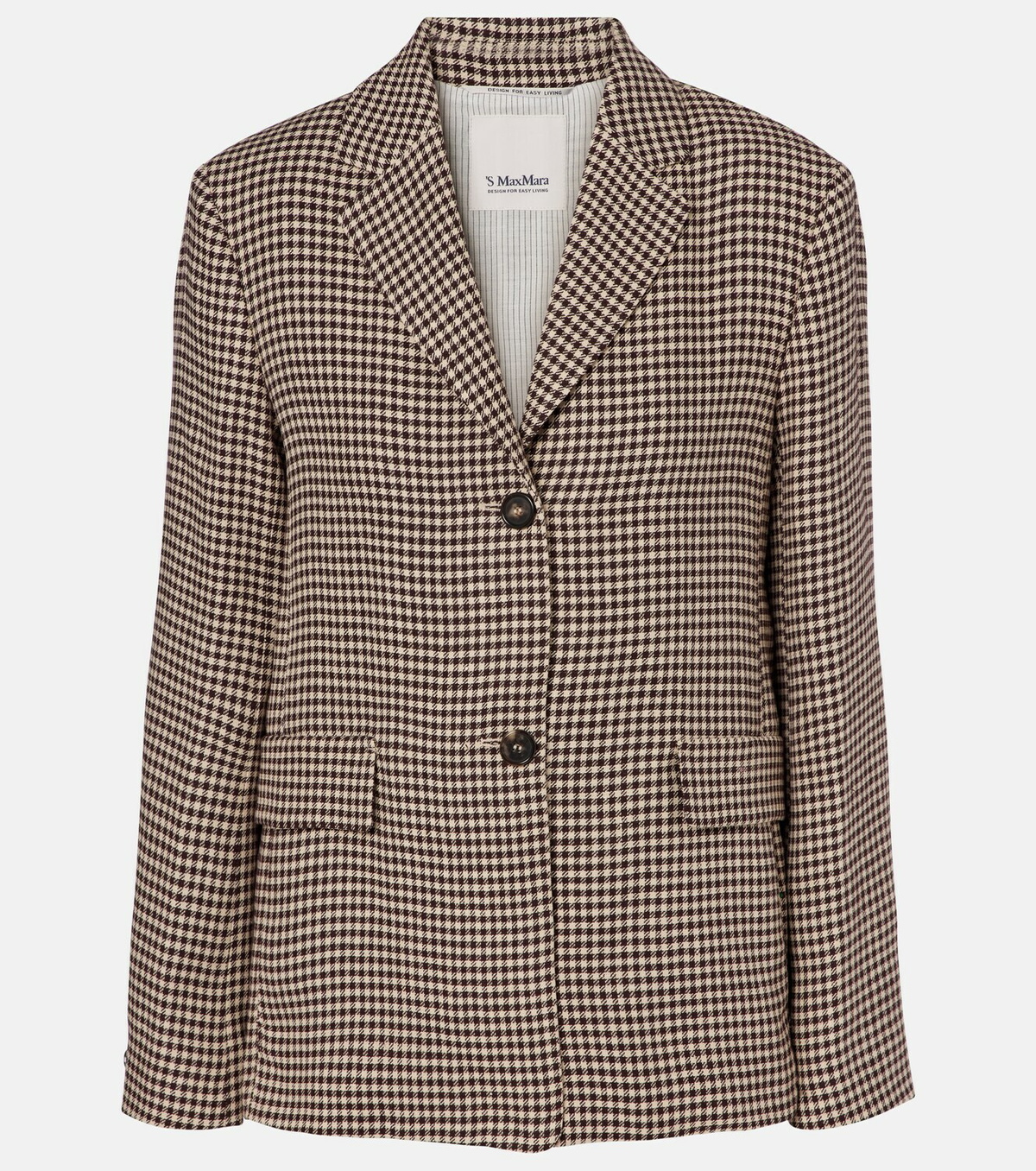 'S Max Mara - 'S MaxMara ギンガムチェック テーラードジャケット 38 M S Max Mara Gita checked linen blazer S Max Mara