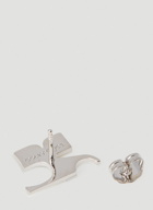 Courrèges - AC Studs Pearl Earrings in Silver