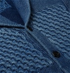 Beams Plus - Patchwork Shawl-Collar Cotton Cardigan - Blue