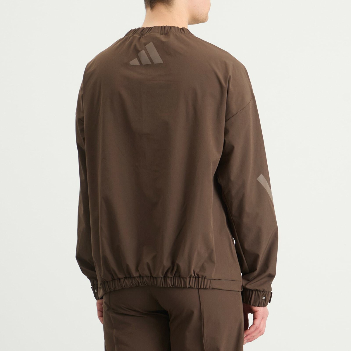Adidas Men's x Entire Studios ZNE Half Zip Woven Sweatshirt in Dust Cargo