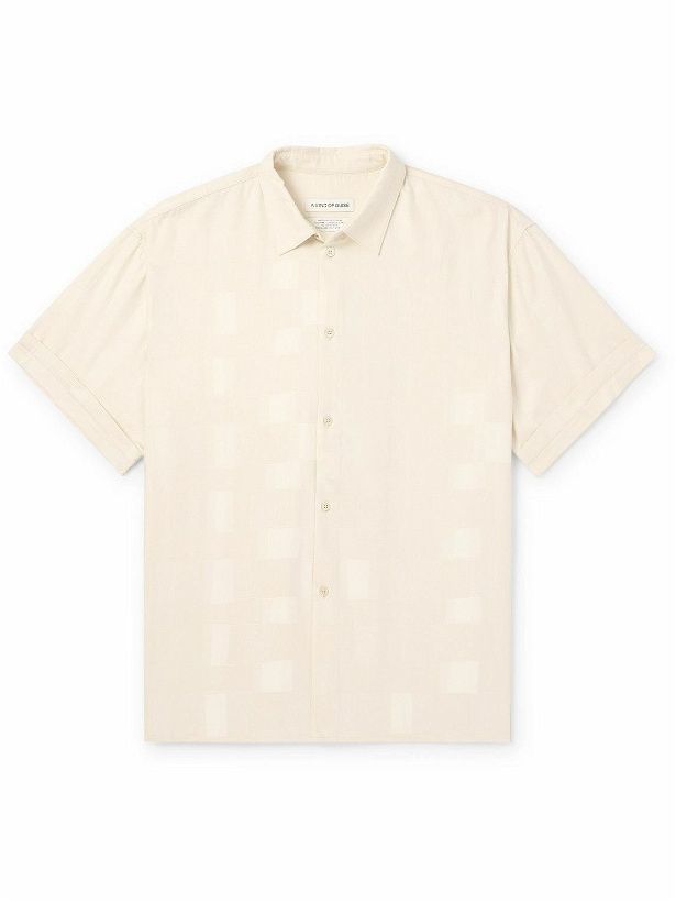 Photo: A Kind Of Guise - Elio Checked Cotton and Silk-Blend Twill Shirt - Neutrals