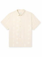 A Kind Of Guise - Elio Checked Cotton and Silk-Blend Twill Shirt - Neutrals