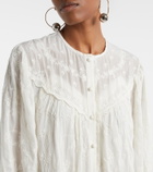 Isabel Marant Zame embroidered cotton and silk minidress