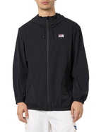 MC2 Saint Barth Man Hooded Lightweight Black Fabric Windbreaker Sloop