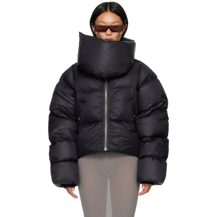 Photo: Rick Owens Black Tower Funnel Neck Down Jacket