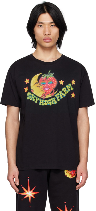 Photo: Sky High Farm Workwear Black Printed T-Shirt