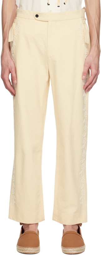 Photo: Bode Beige Jasmine Trousers