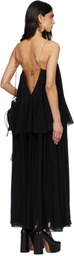 Chloé Black Sleeveless Silk Georgette Maxi Dress
