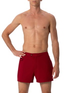 MC2 Saint Barth Man Burgundy Fitted Cut Swim Shorts Harrys