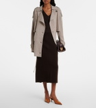 Jardin des Orangers Wool and cashmere pencil skirt