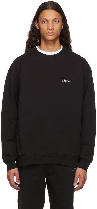 Photo: Dime Black Classic Logo Sweatshirt