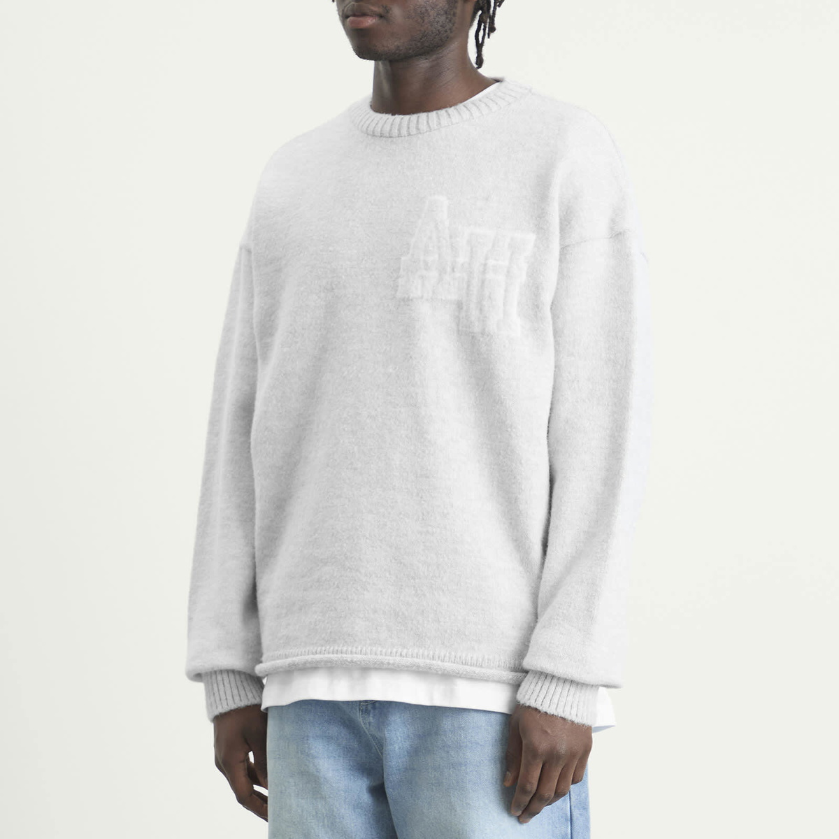 ANNIE HOOD Men's Knit Jumper in Grey